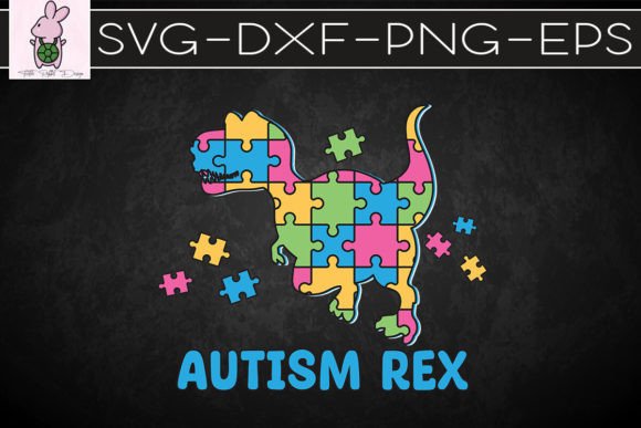 Autism Rex Dinosaur SVG: Graphics for Crafts & Creative Sellers
