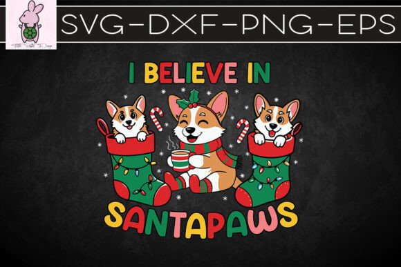Believe in Santapaws Christmas Dog SVG: Crafts & Graphics