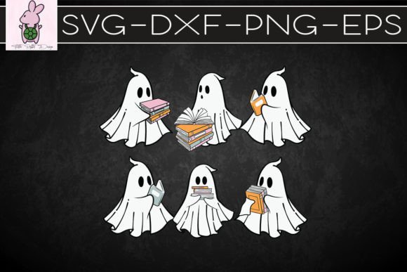 Cute Boo Ghost Read More Books SVG: Graphics for Crafts & Playful Branding