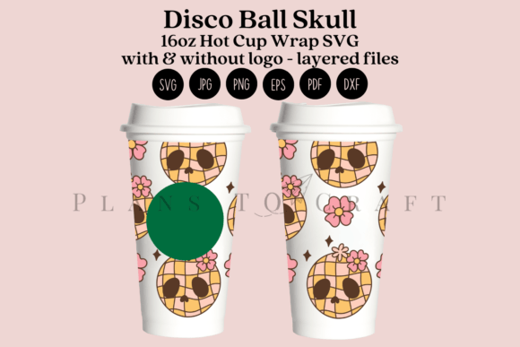 Disco Ball Skull Halloween Hot Cup