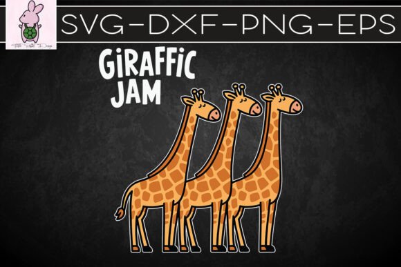 Giraffic Jam Funny Giraffe Animal SVG: Graphics for Crafts & Branding