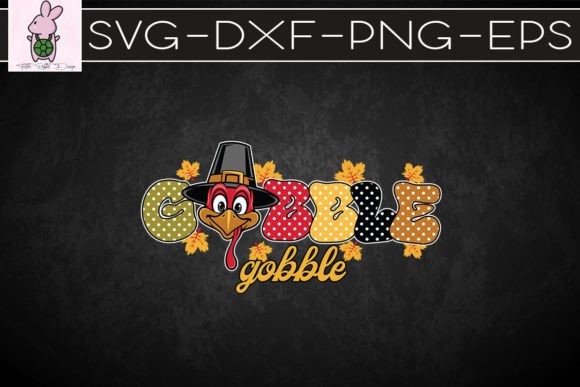 Gobble Retro Thanksgiving SVG: Graphics for Crafts & Content