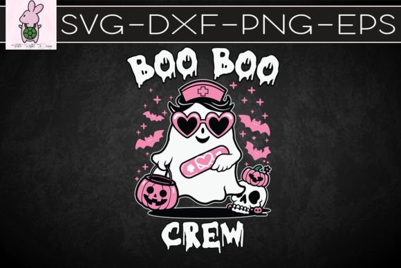 Halloween Ghost Nurse Boo Crew Funny SVG Graphics for Crafts