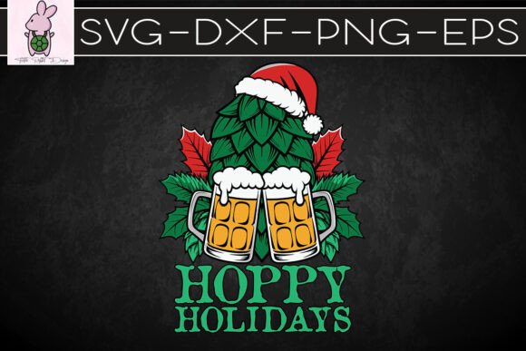 Hoppy Holidays Christmas Beer SVG: Graphics for Crafts & Content