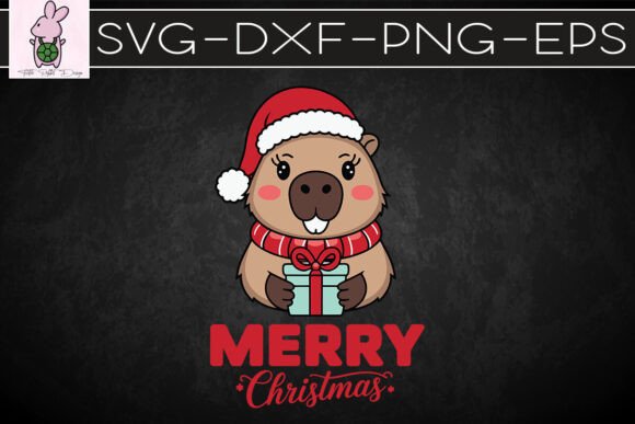 Merry Christmas Santa Capybara SVG: Crafts & Graphics for Local Brands