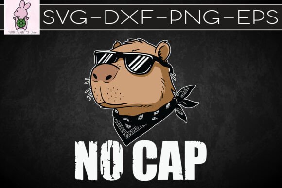 No Cap Cool Capybara Funny SVG