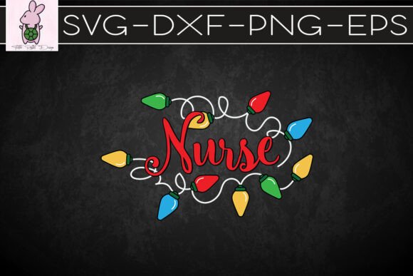 Nurse Merry Christmas Lights SVG
