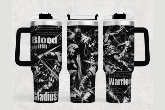 Roman Warrior 40oz Laser Tumbler Wrap: Graphics for Bold Tumbler Wraps