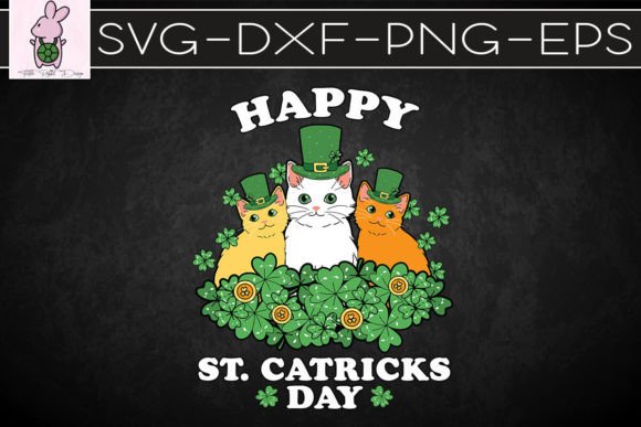 Three Cat St Patricks SVG: Graphics for Crafts