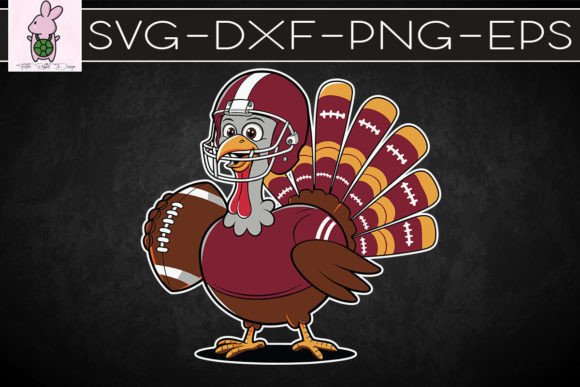 Turkey Day Footbal Thanksgiving SVG: Graphics for Crafts