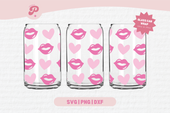 Valentine’s Day Glass Can SVG: Graphics & Illustrations